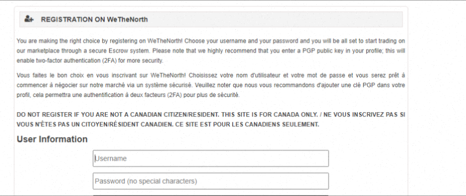 Wtn registration , only for Canada