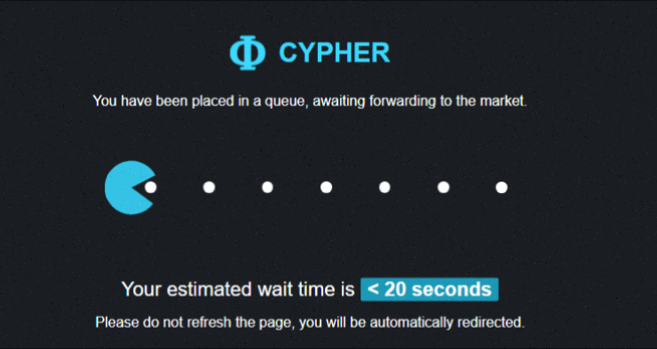 Cypher market waiting to join screenshot