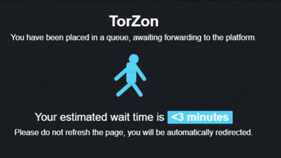 Torzon Onion link page screenshot